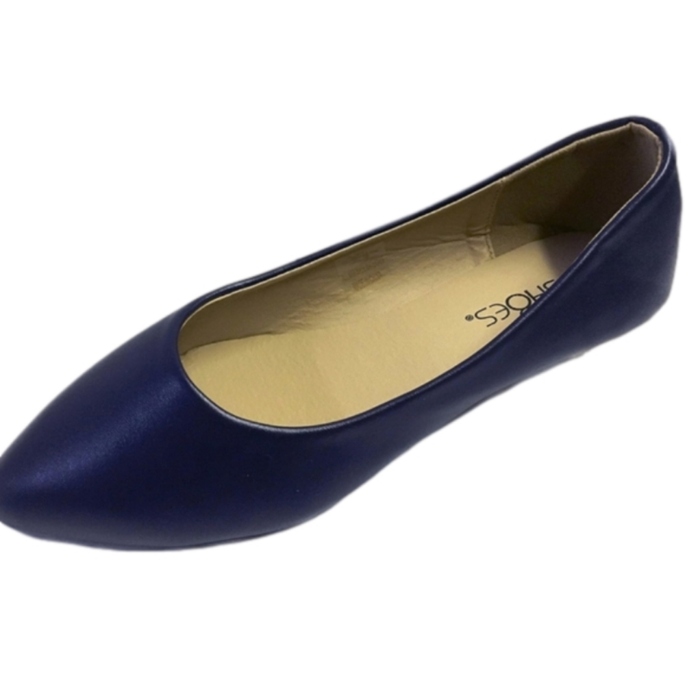 Sho8es Pointed Toe Navy Flats